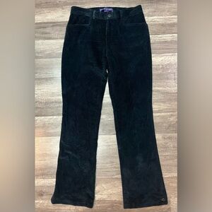 Purple Label Ralph Lauren Collection womns Black Velvet  corduroy  Pants  Size 6